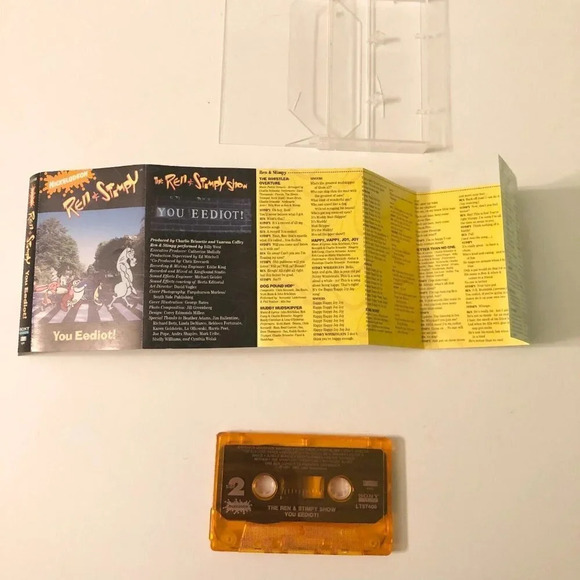 Vtg 1993 Ren And Stimpy Show You  Eediot Cassette Tape - Picture 8 of 11